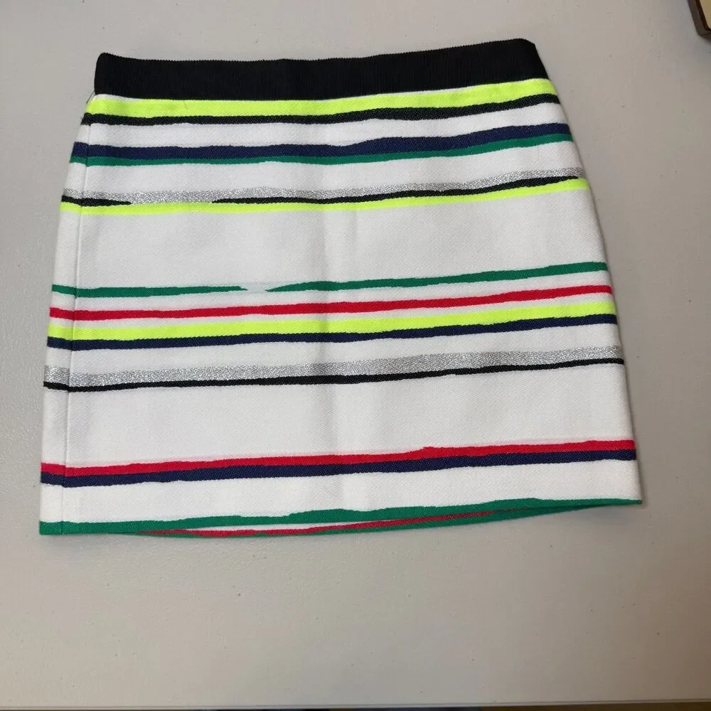 Milly Minis Couture Stripe Mini Skirt Size 10 NWT
